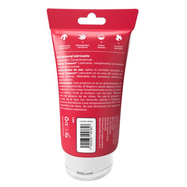 Lubricante 4 en 1 Cherry by Treasure 60ML - Imagen 2
