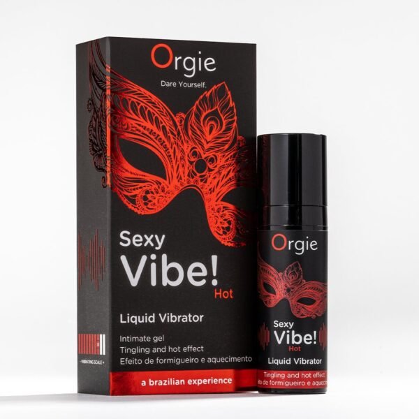 Sexy Vibe! Hot – Orgie | Gel Íntimo Besable con Efecto Vibración 8/10 y Calor (Sabor Fresa) - Imagen 4