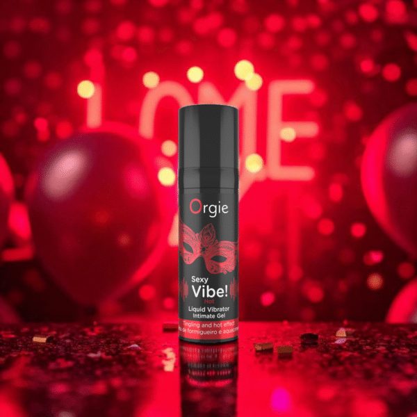 Sexy Vibe! Hot – Orgie | Gel Íntimo Besable con Efecto Vibración 8/10 y Calor (Sabor Fresa) - Imagen 3